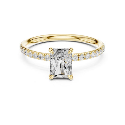 Radiant Pave Lab Grown Diamond Engagement Ring