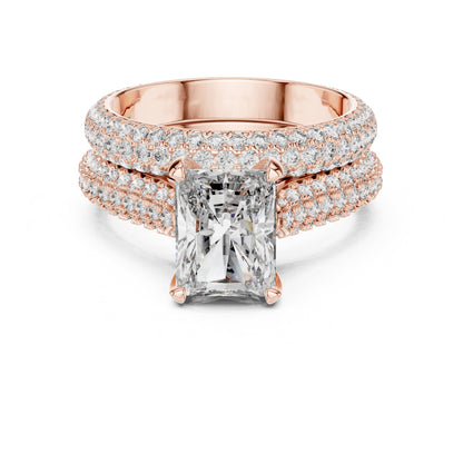 Radiant Pave Lab Grown Diamond Engagement Ring