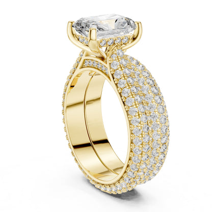 Radiant Pave Lab Grown Diamond Engagement Ring