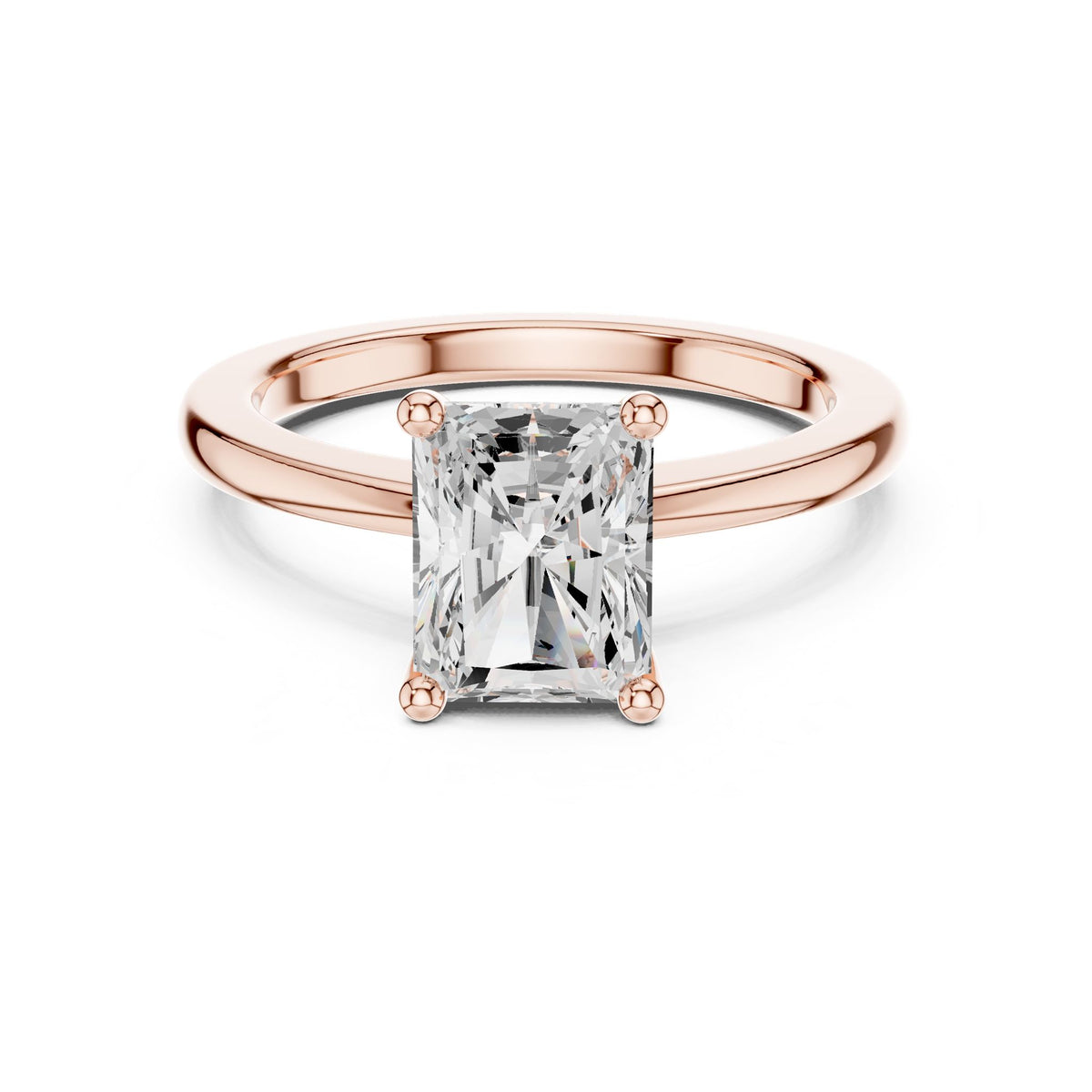 Radiant Solitaire Lab Grown Diamond Engagement Ring
