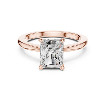 Radiant Solitaire Lab Grown Diamond Engagement Ring