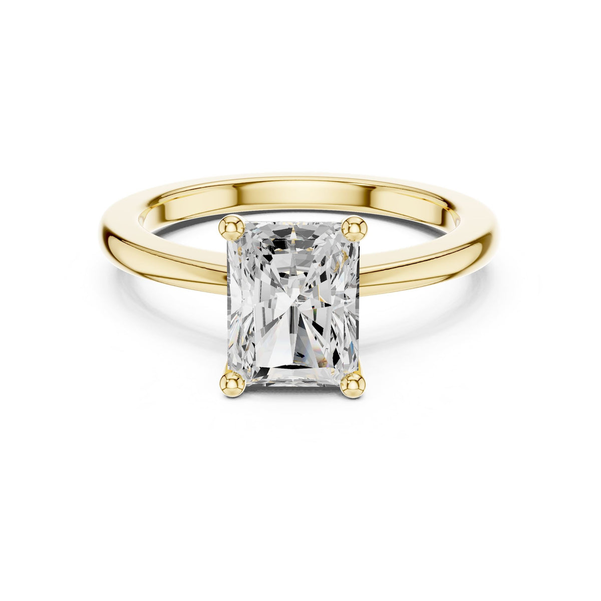 Radiant Solitaire Lab Grown Diamond Engagement Ring