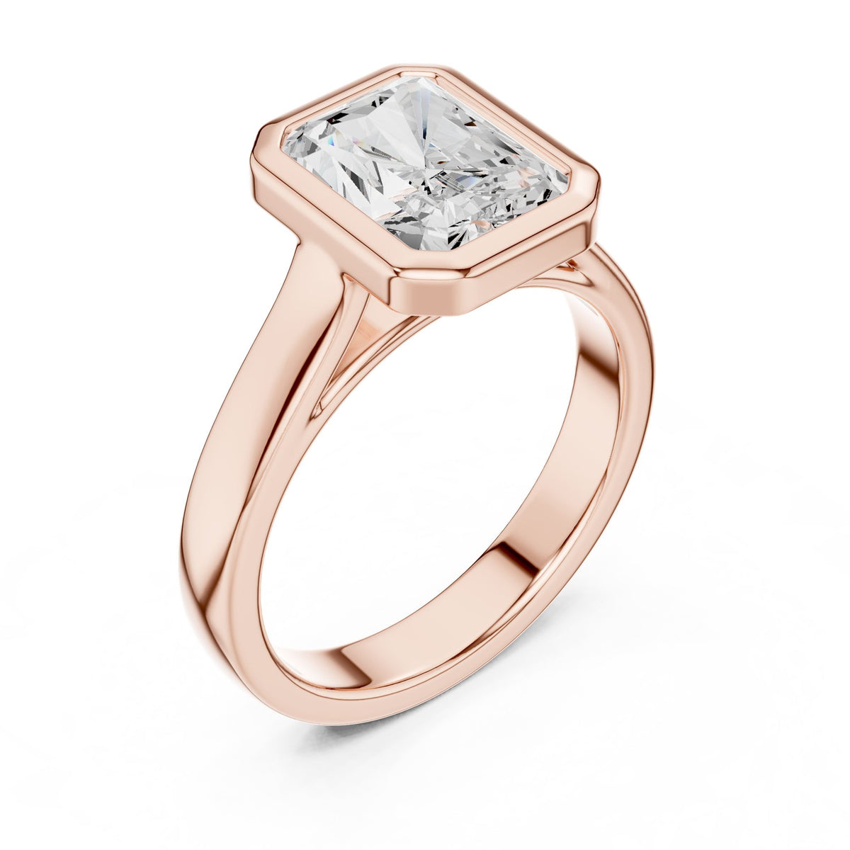 Radiant Solitaire Lab Grown Diamond Engagement Ring