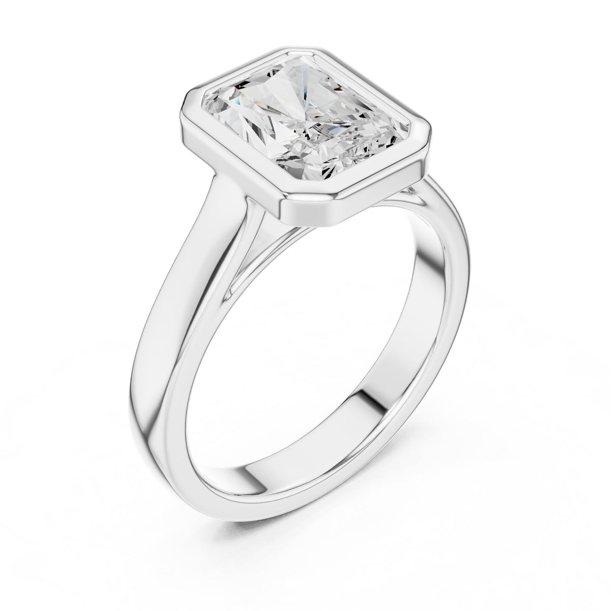 Radiant Solitaire Lab Grown Diamond Engagement Ring