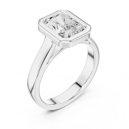 Radiant Solitaire Lab Grown Diamond Engagement Ring