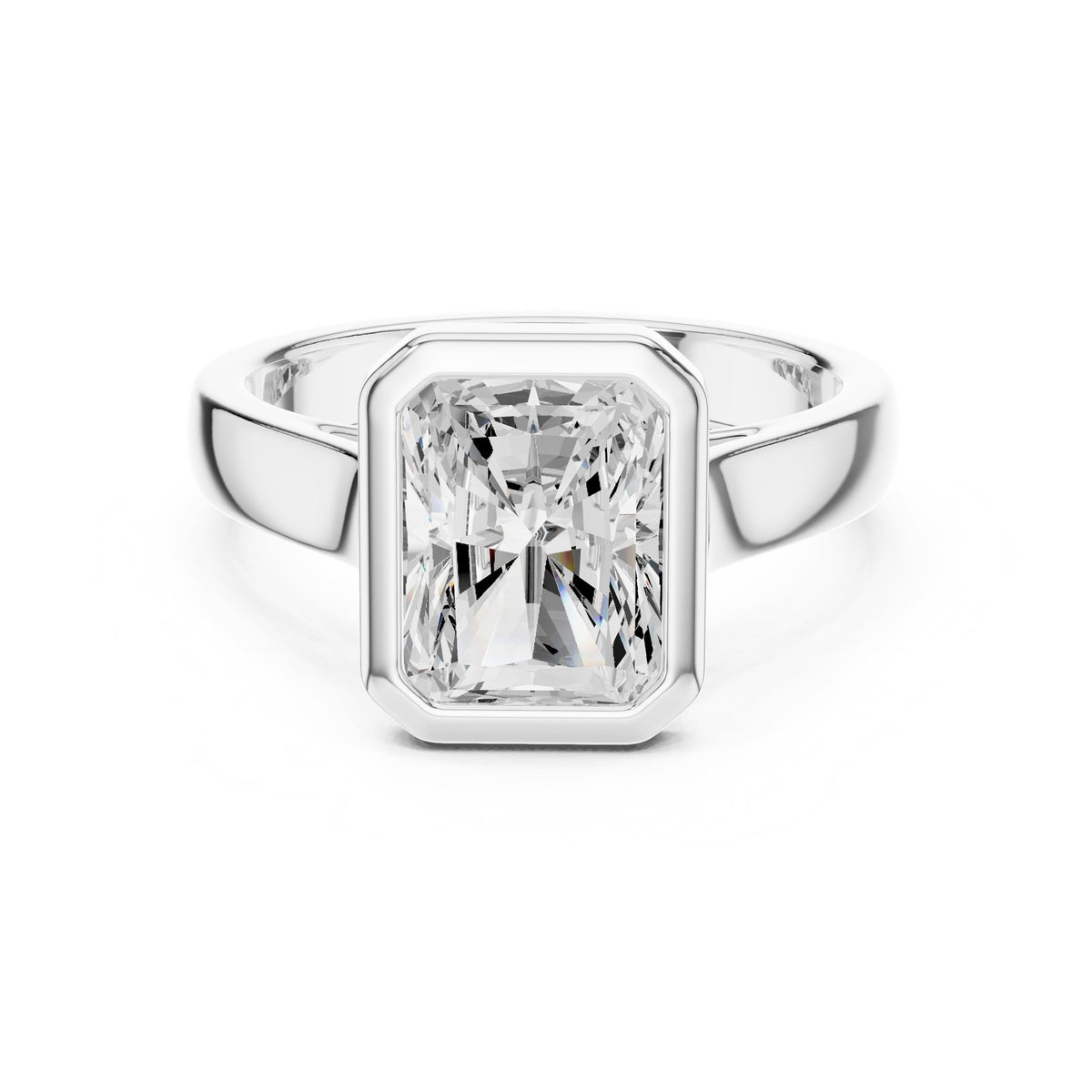 Radiant Solitaire Lab Grown Diamond Engagement Ring