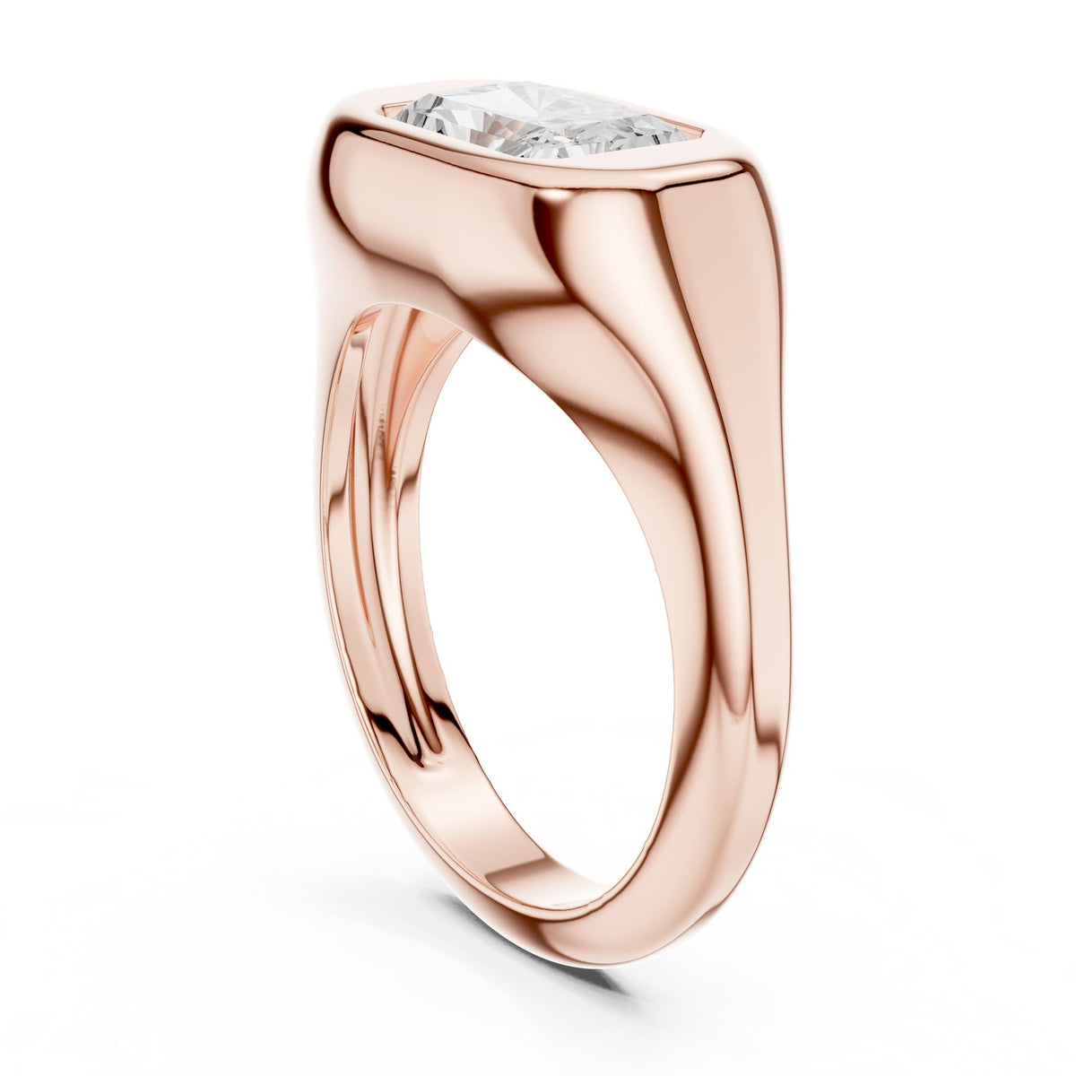 Radiant Solitaire Lab Grown Diamond Engagement Ring