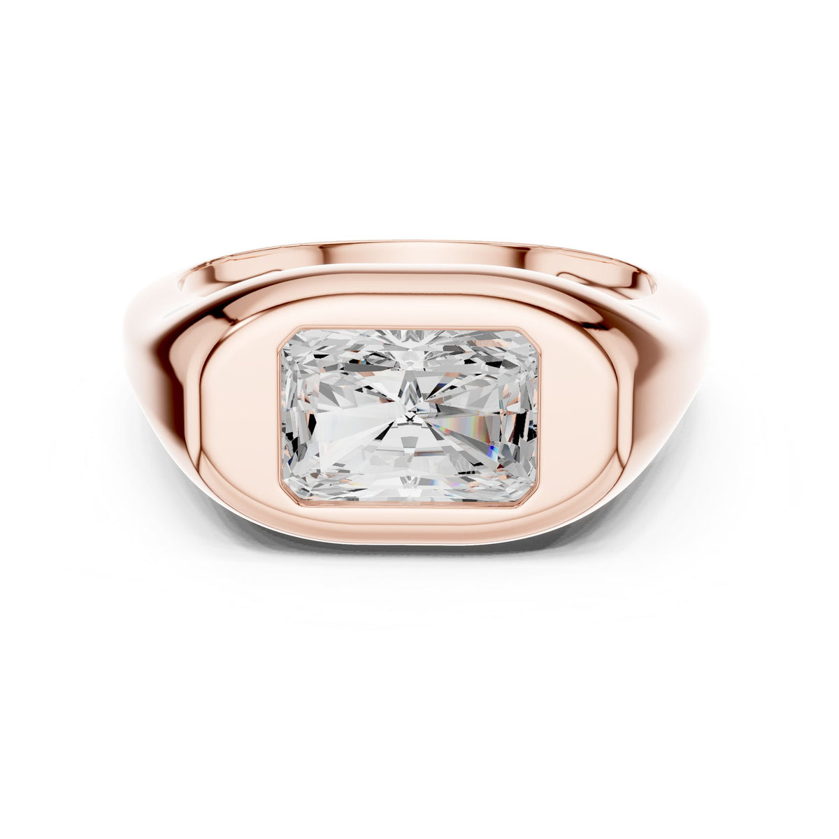 Radiant Solitaire Lab Grown Diamond Engagement Ring