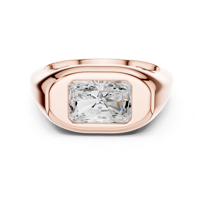 Radiant Solitaire Lab Grown Diamond Engagement Ring