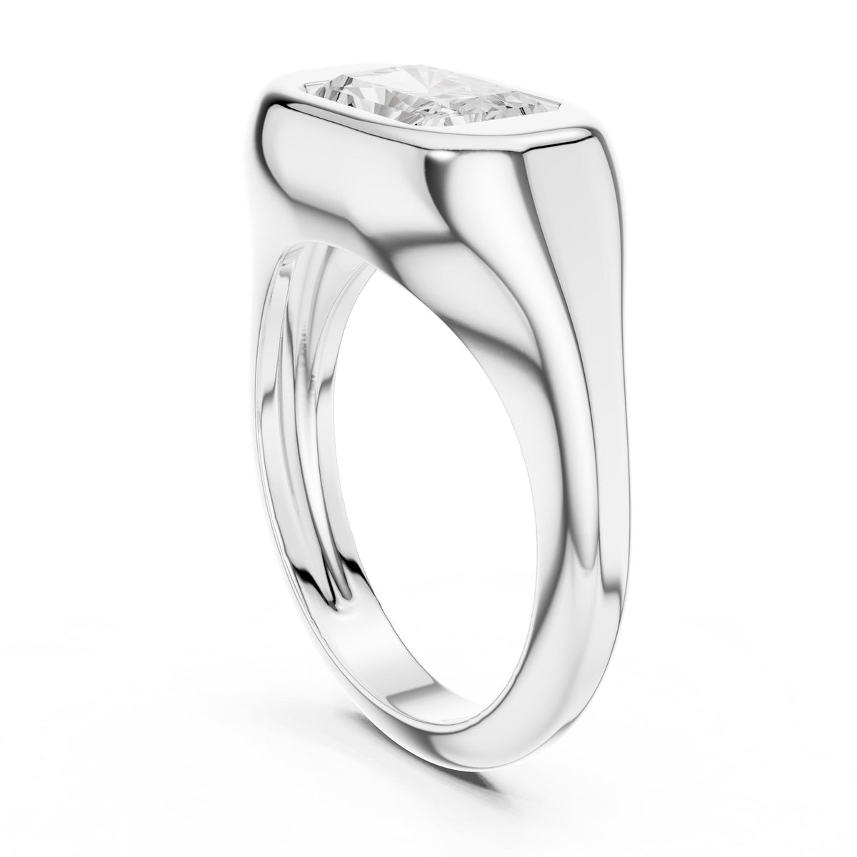 Radiant Solitaire Lab Grown Diamond Engagement Ring
