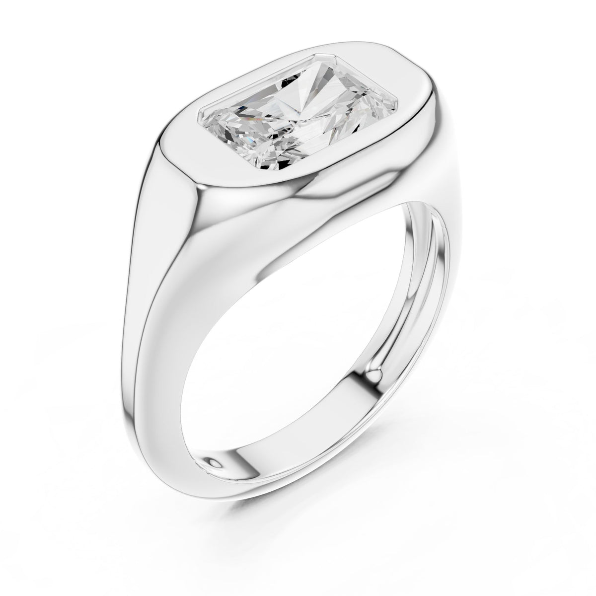 Radiant Solitaire Lab Grown Diamond Engagement Ring