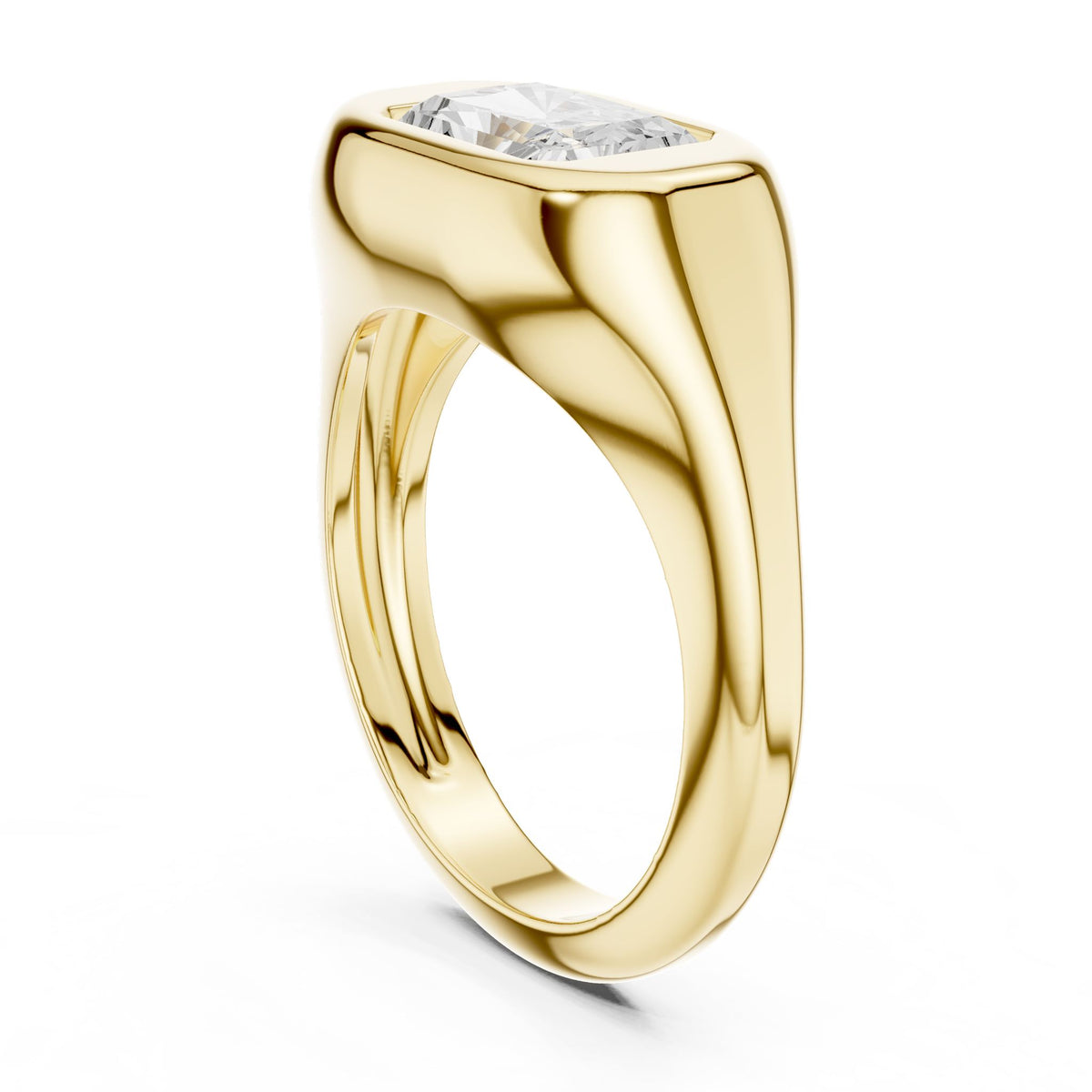 Radiant Solitaire Lab Grown Diamond Engagement Ring