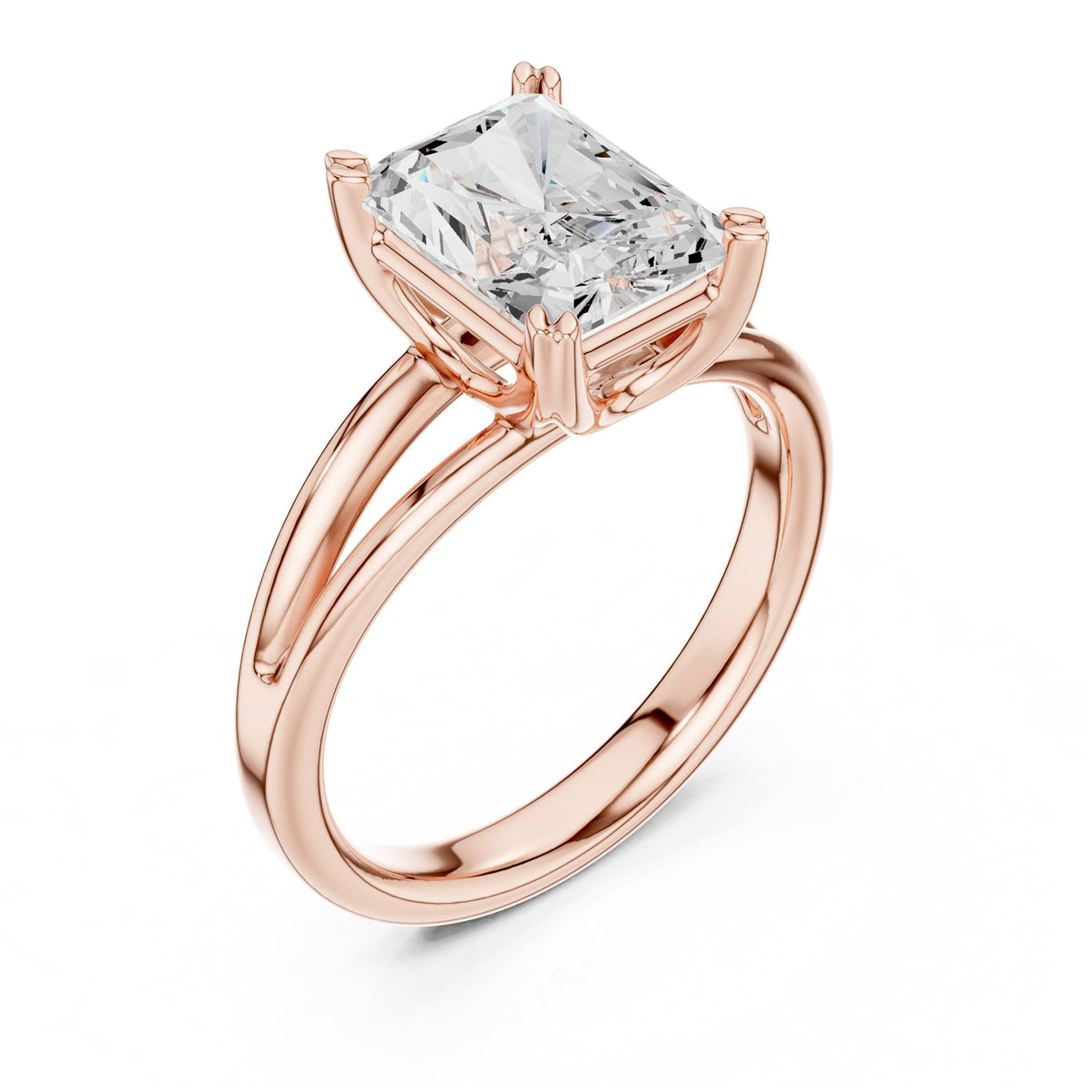 Radiant Solitaire Lab Grown Diamond Engagement Ring