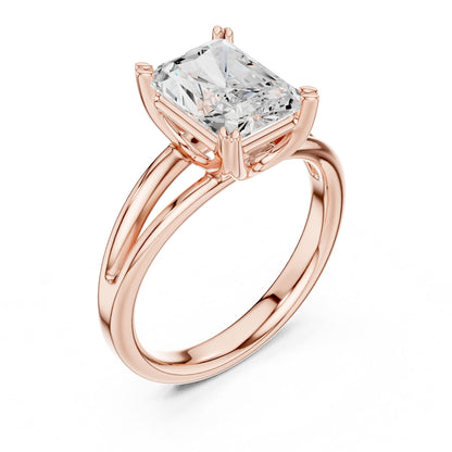 Radiant Solitaire Lab Grown Diamond Engagement Ring