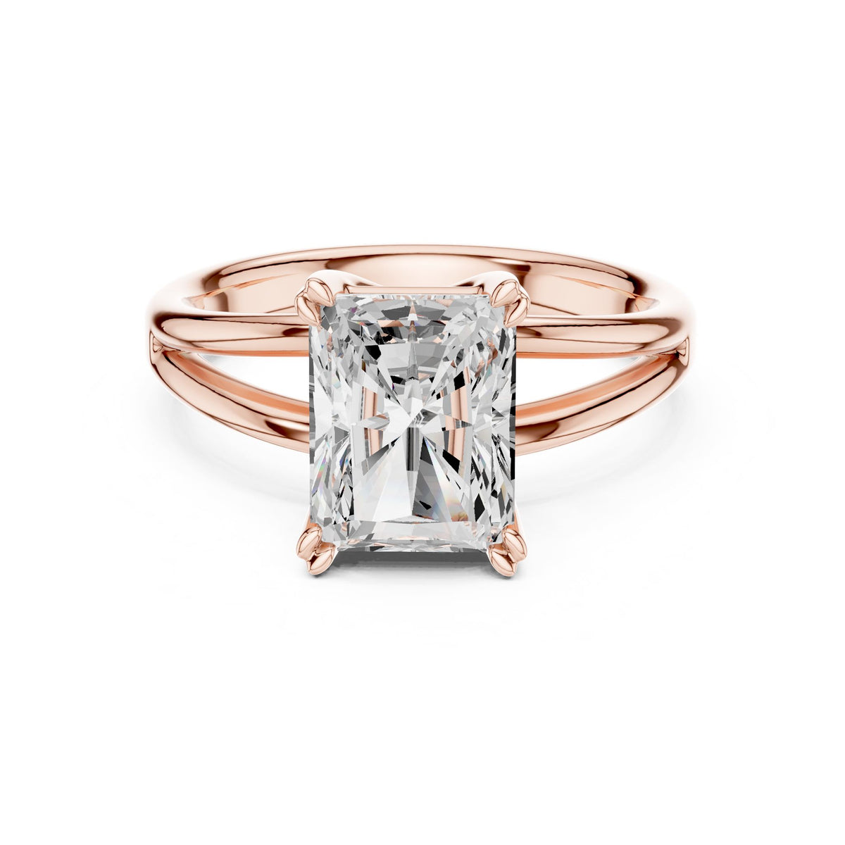 Radiant Solitaire Lab Grown Diamond Engagement Ring