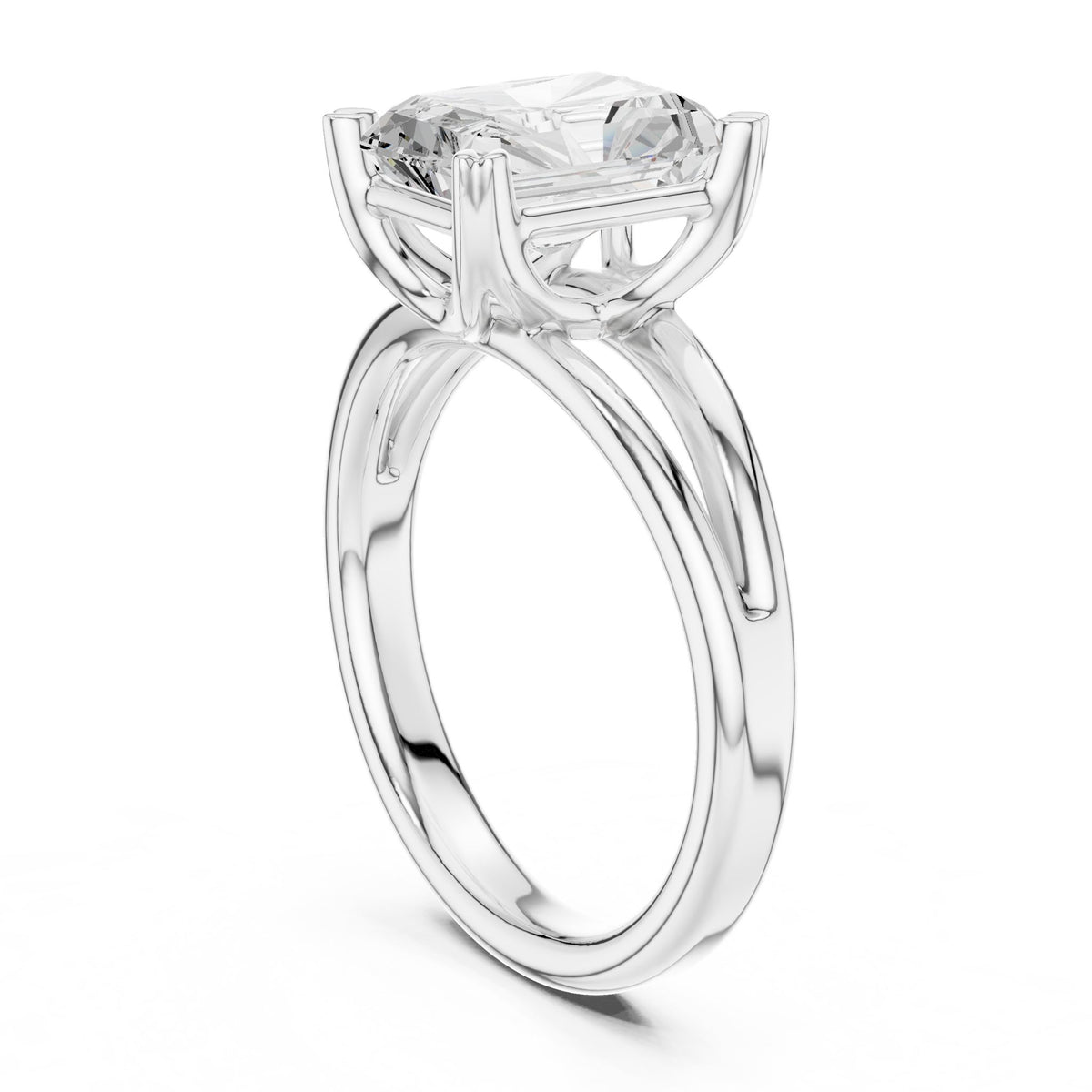 Radiant Solitaire Lab Grown Diamond Engagement Ring