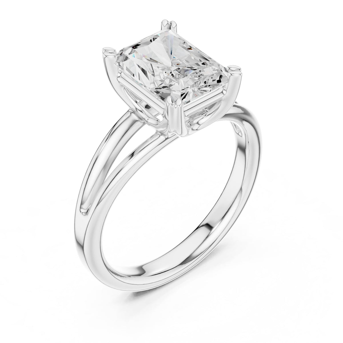 Radiant Solitaire Lab Grown Diamond Engagement Ring