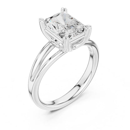 Radiant Solitaire Lab Grown Diamond Engagement Ring