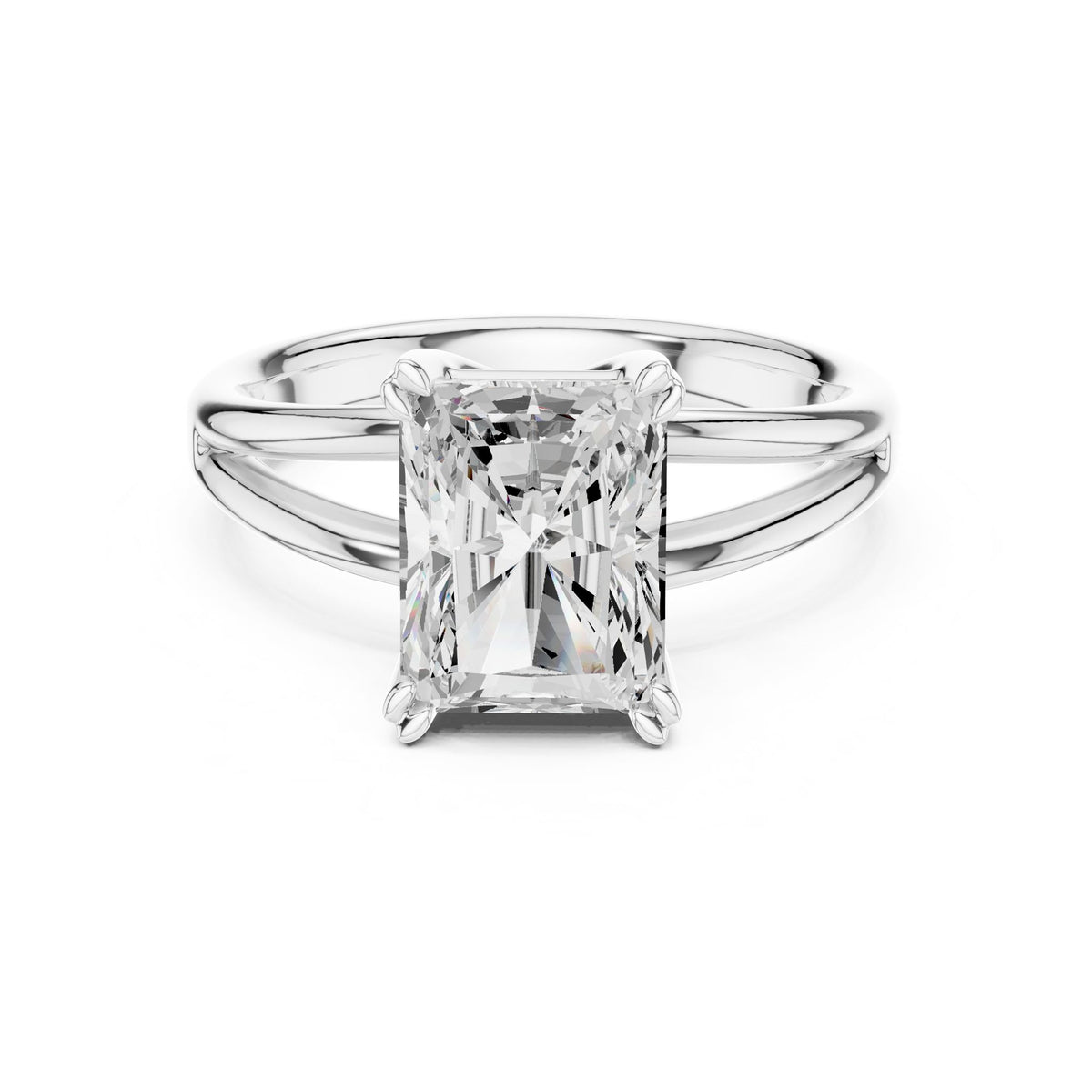 Radiant Solitaire Lab Grown Diamond Engagement Ring