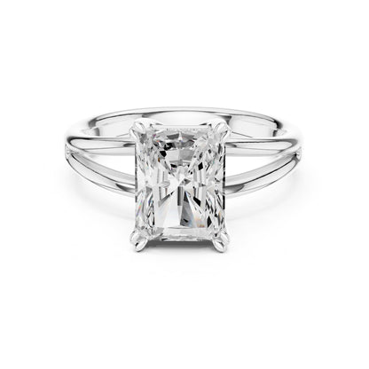 Radiant Solitaire Lab Grown Diamond Engagement Ring