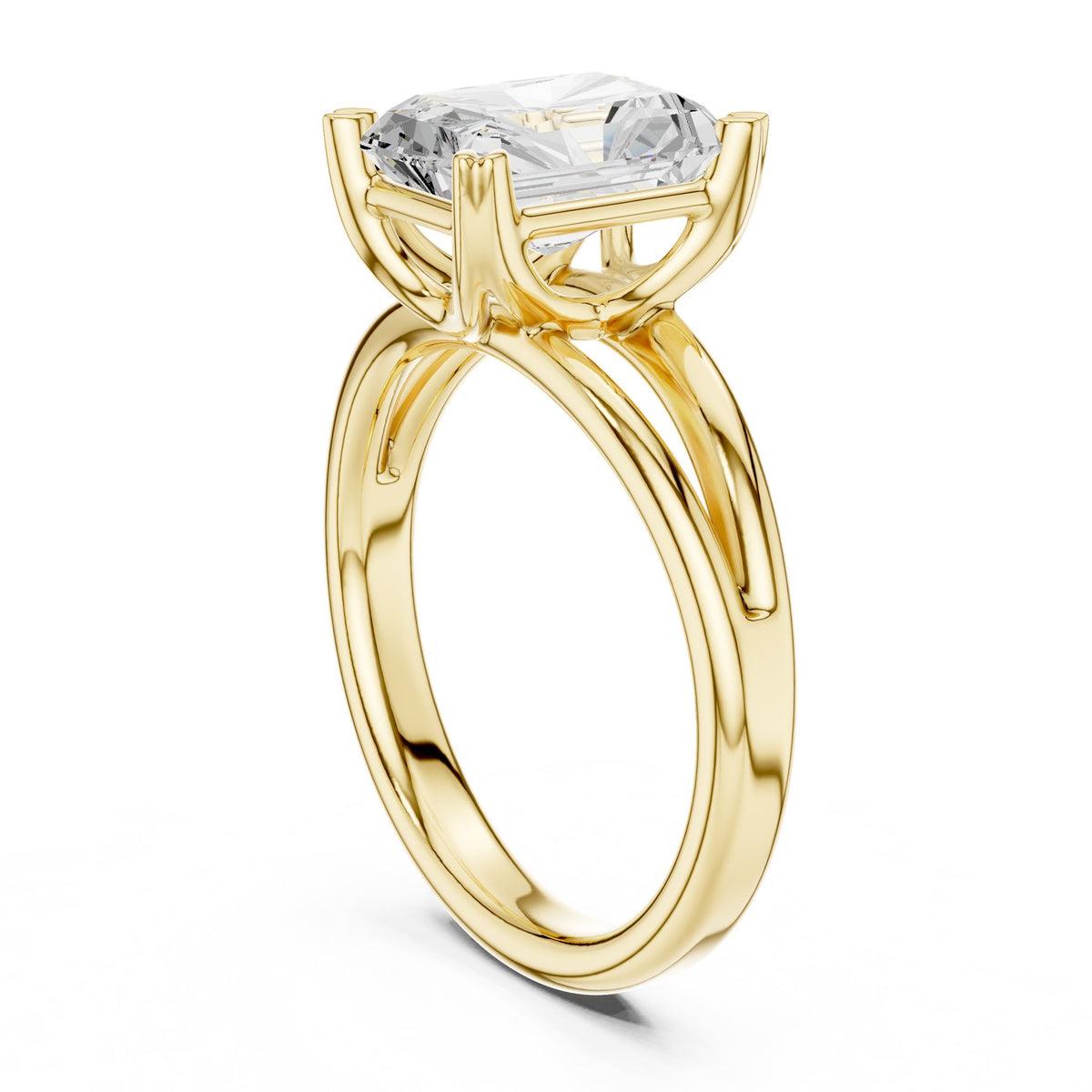 Radiant Solitaire Lab Grown Diamond Engagement Ring