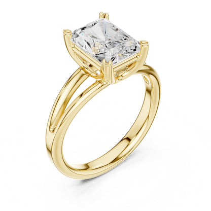 Radiant Solitaire Lab Grown Diamond Engagement Ring