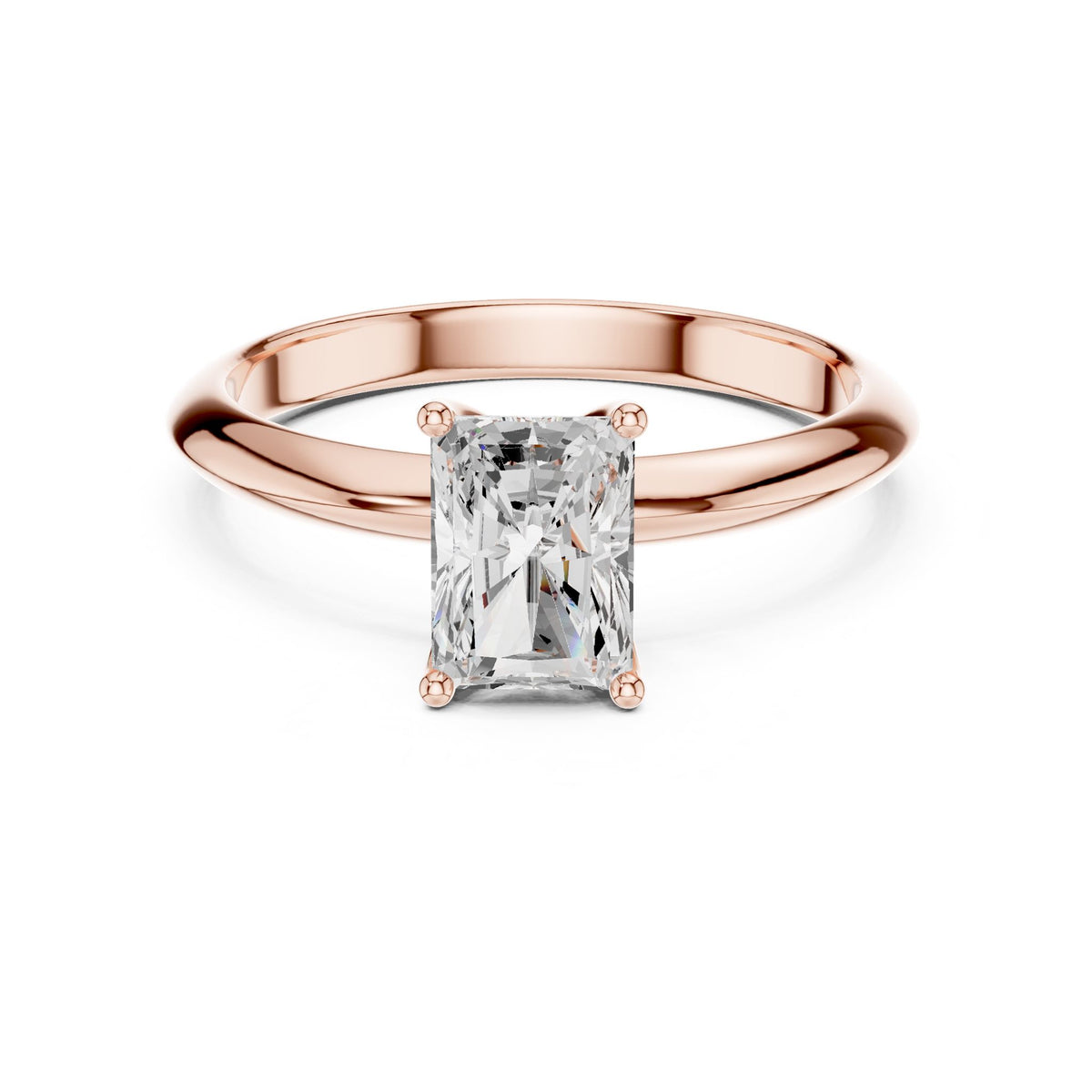 Radiant Solitaire Lab Grown Diamond Engagement Ring