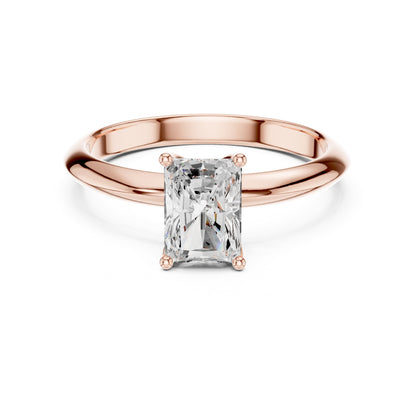 Radiant Solitaire Lab Grown Diamond Engagement Ring
