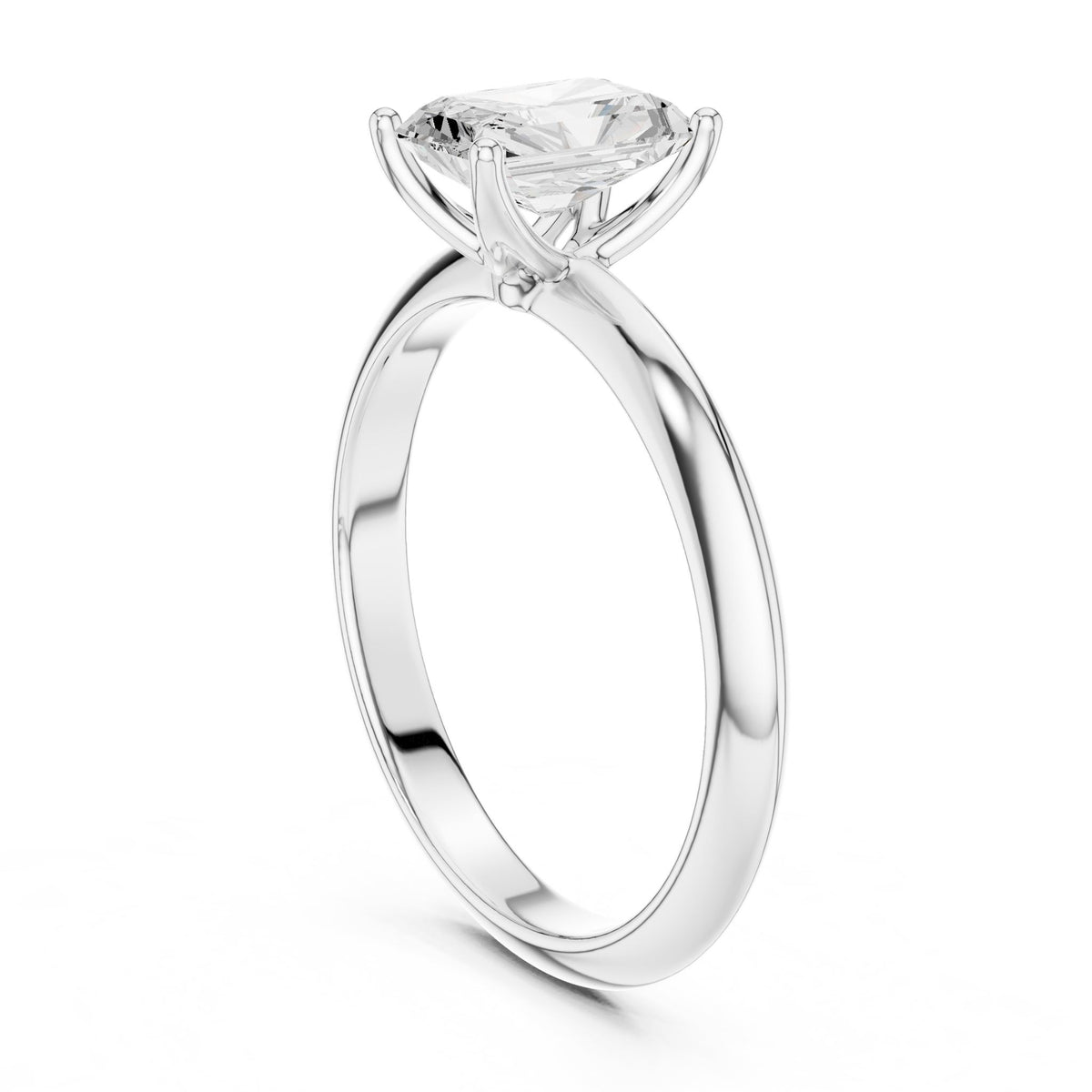 Radiant Solitaire Lab Grown Diamond Engagement Ring