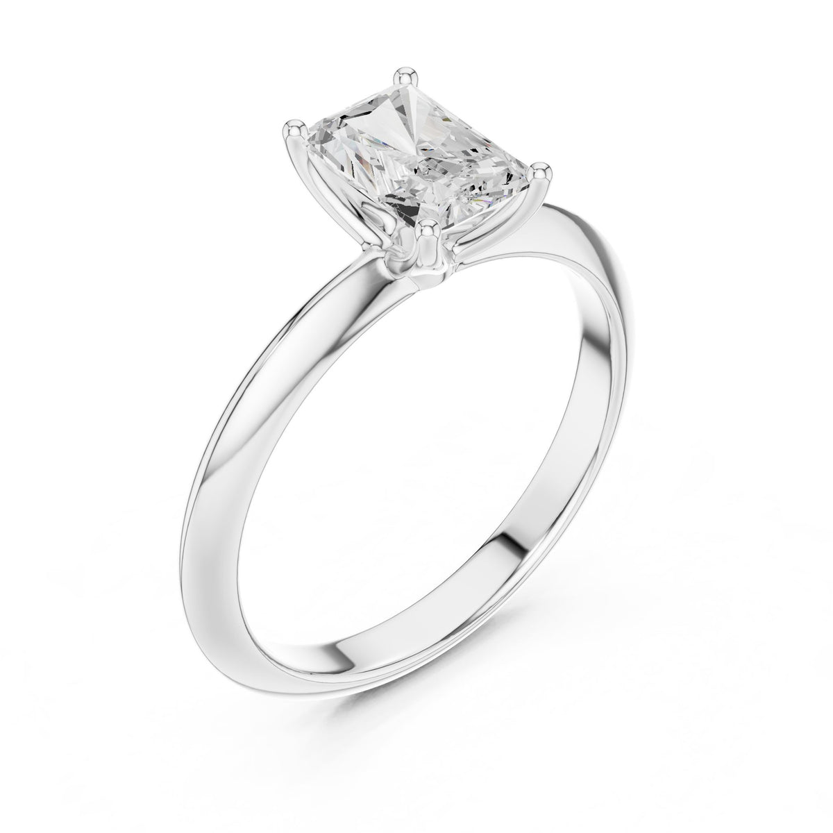 Radiant Solitaire Lab Grown Diamond Engagement Ring