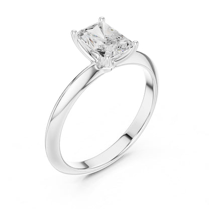 Radiant Solitaire Lab Grown Diamond Engagement Ring