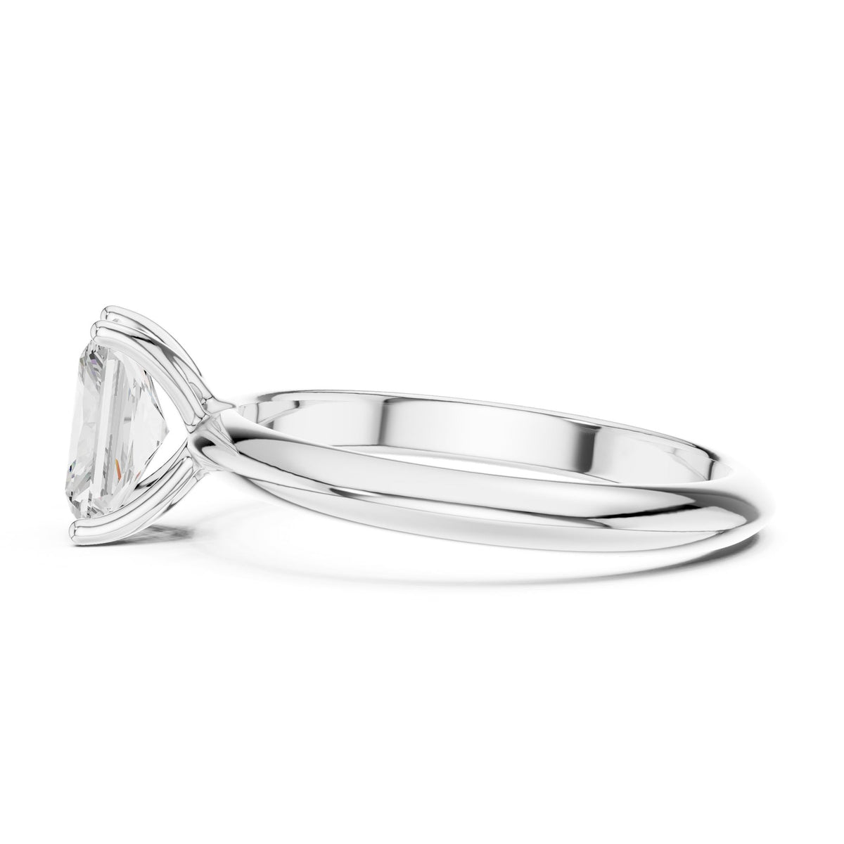 Radiant Solitaire Lab Grown Diamond Engagement Ring