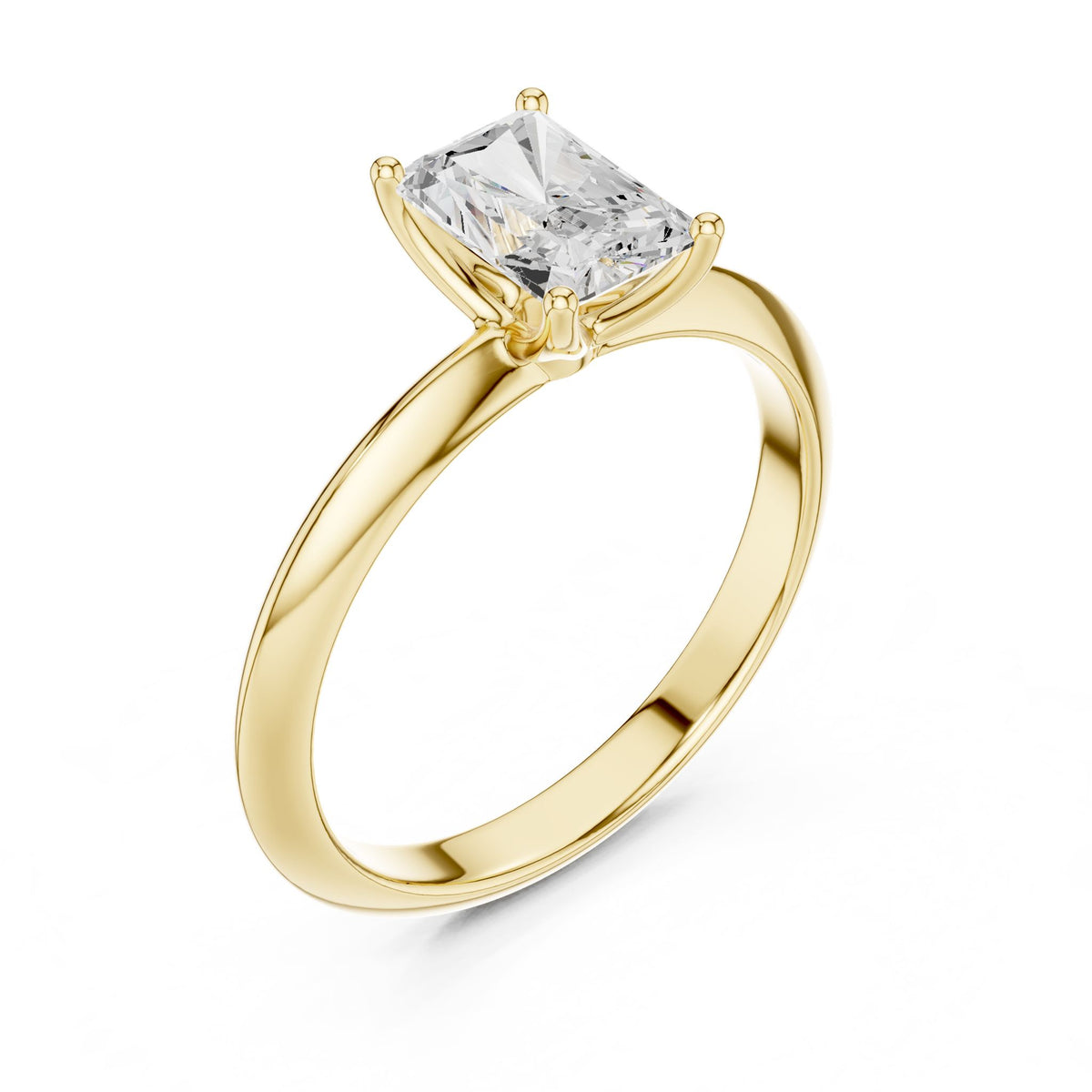 Radiant Solitaire Lab Grown Diamond Engagement Ring