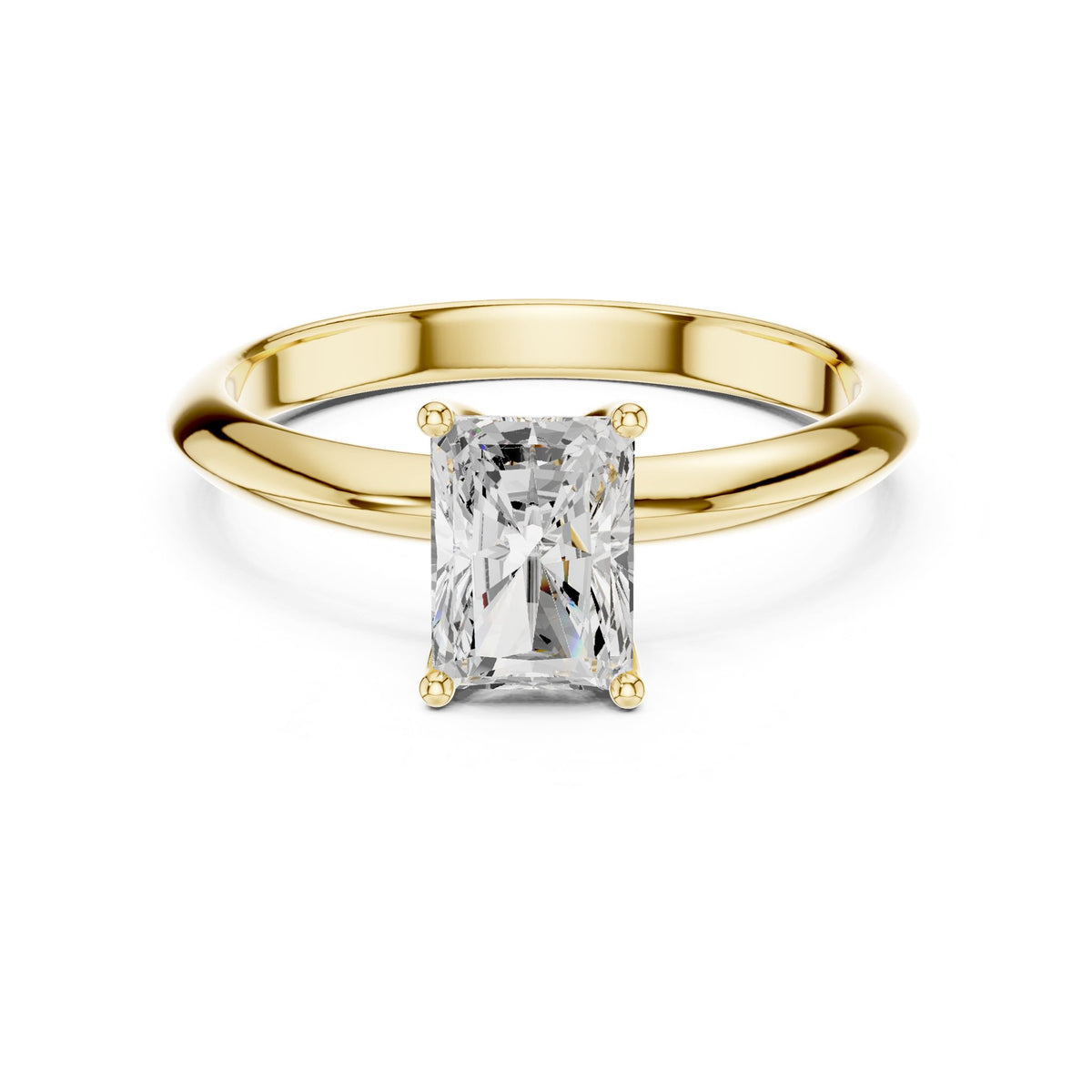 Radiant Solitaire Lab Grown Diamond Engagement Ring