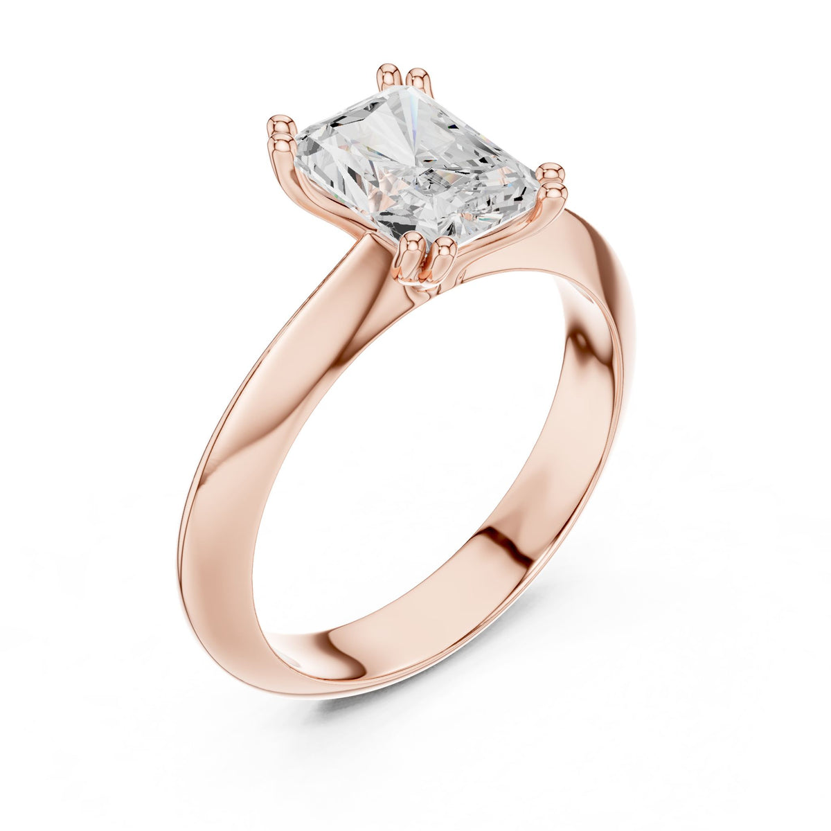 Radiant Solitaire Lab Grown Diamond Engagement Ring