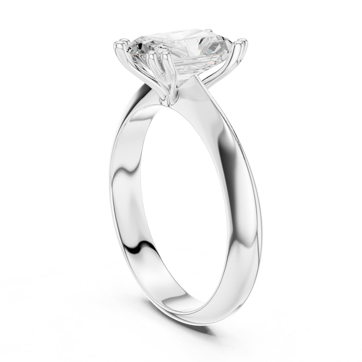 Radiant Solitaire Lab Grown Diamond Engagement Ring
