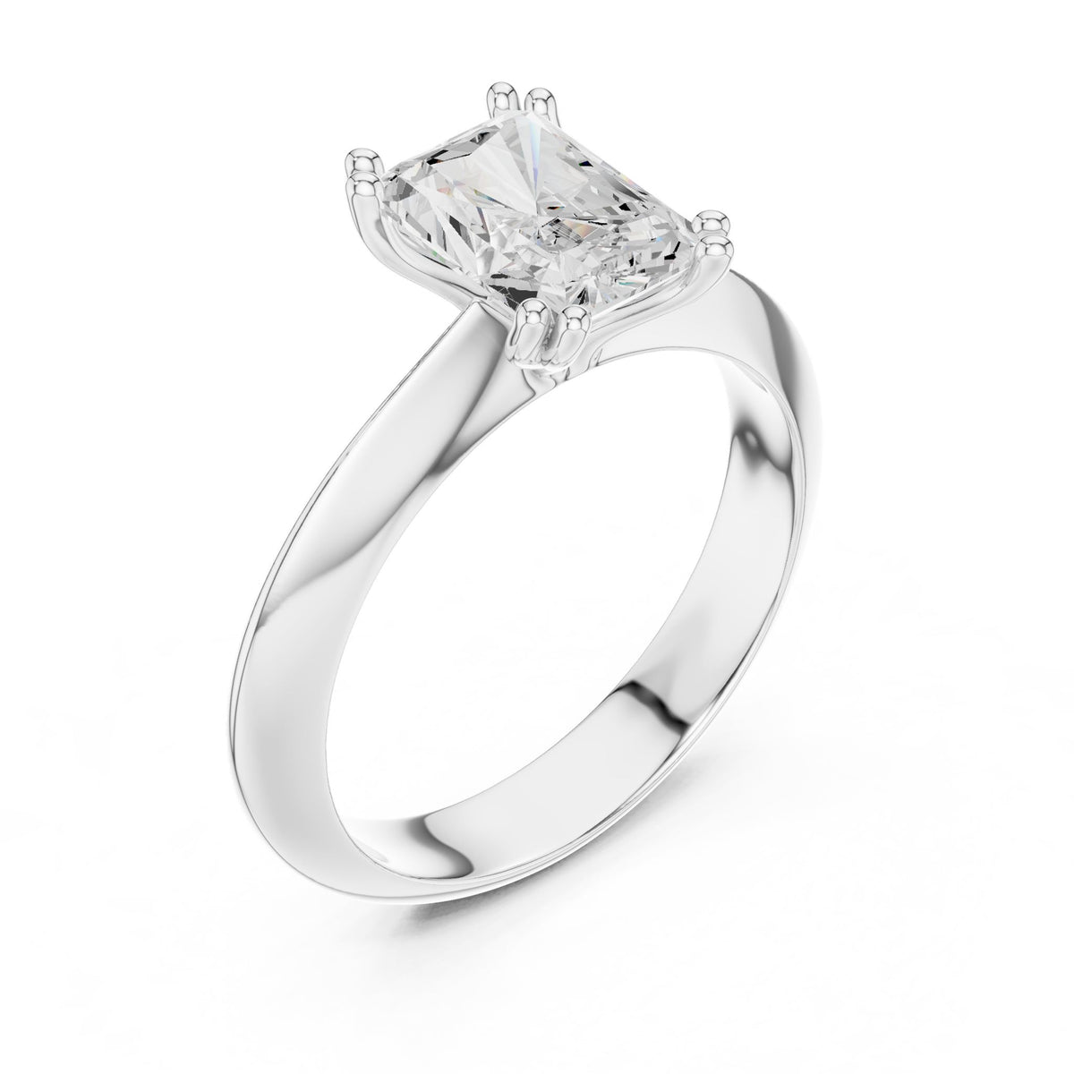 Radiant Solitaire Lab Grown Diamond Engagement Ring