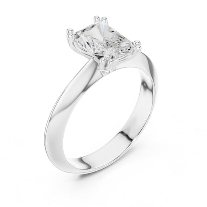 Radiant Solitaire Lab Grown Diamond Engagement Ring