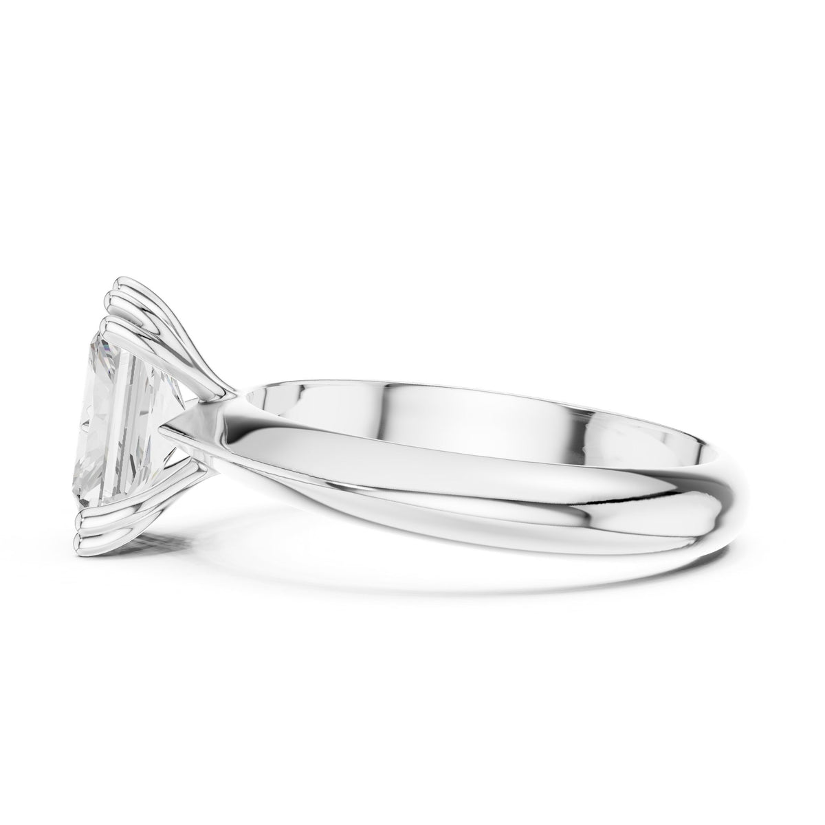Radiant Solitaire Lab Grown Diamond Engagement Ring