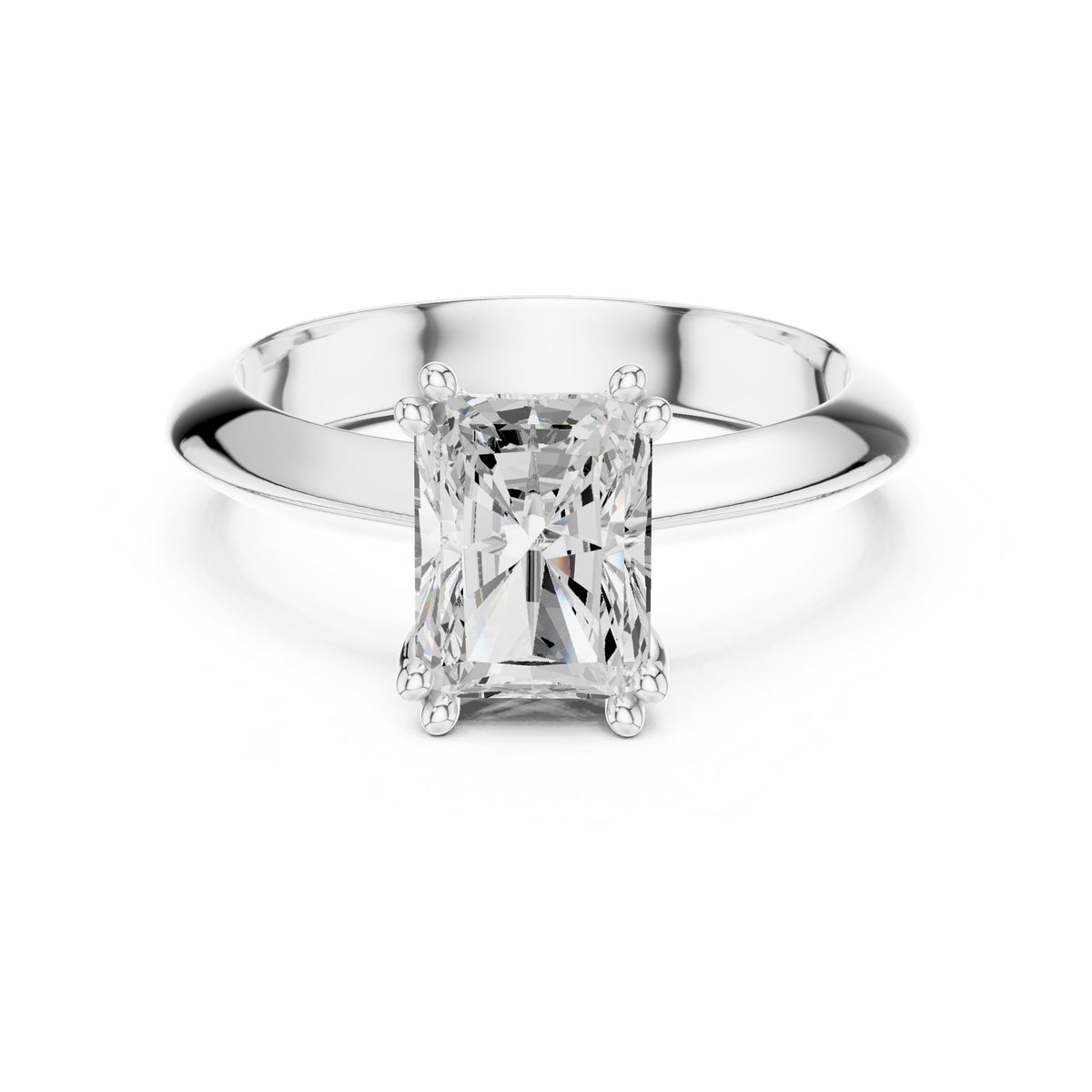 Radiant Solitaire Lab Grown Diamond Engagement Ring
