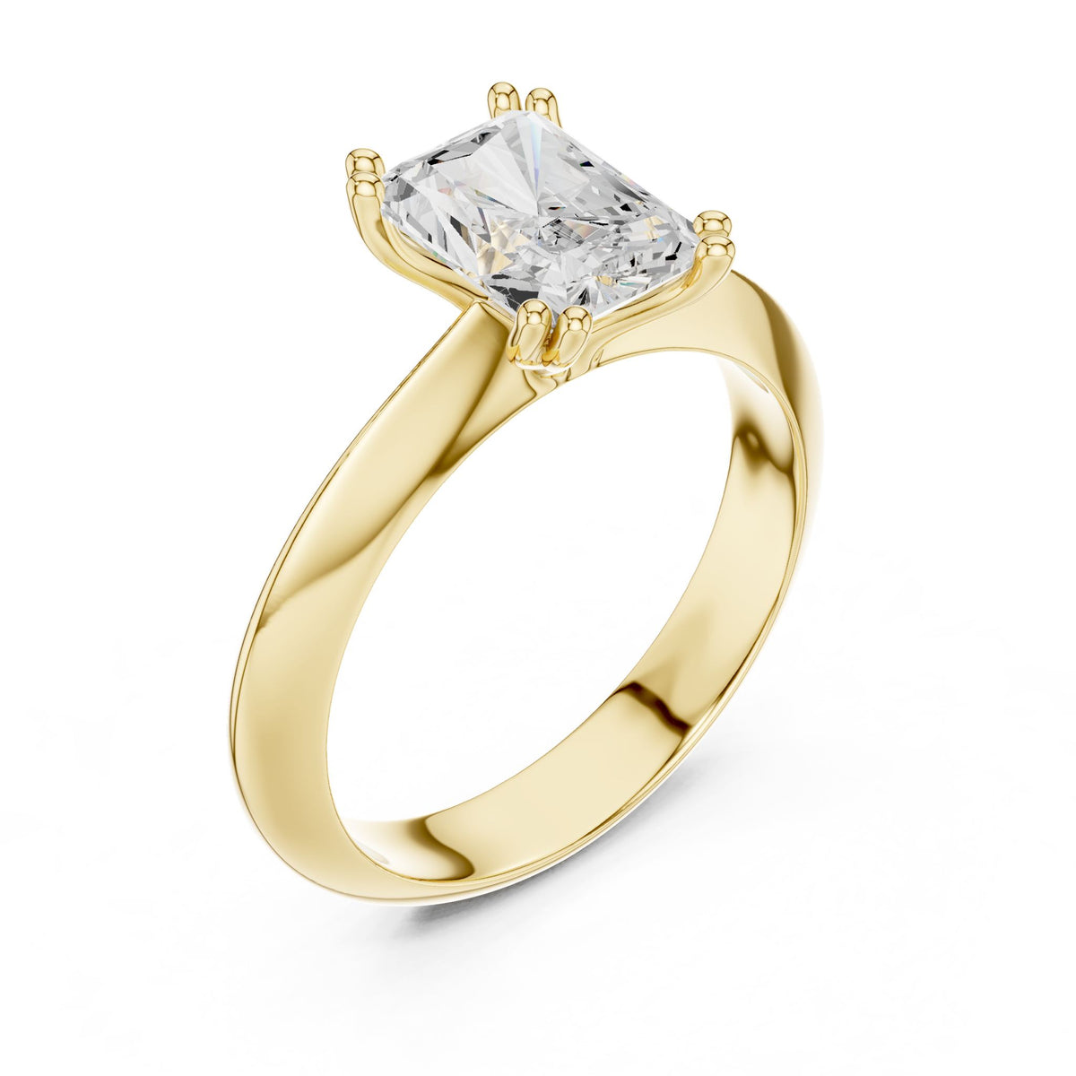 Radiant Solitaire Lab Grown Diamond Engagement Ring