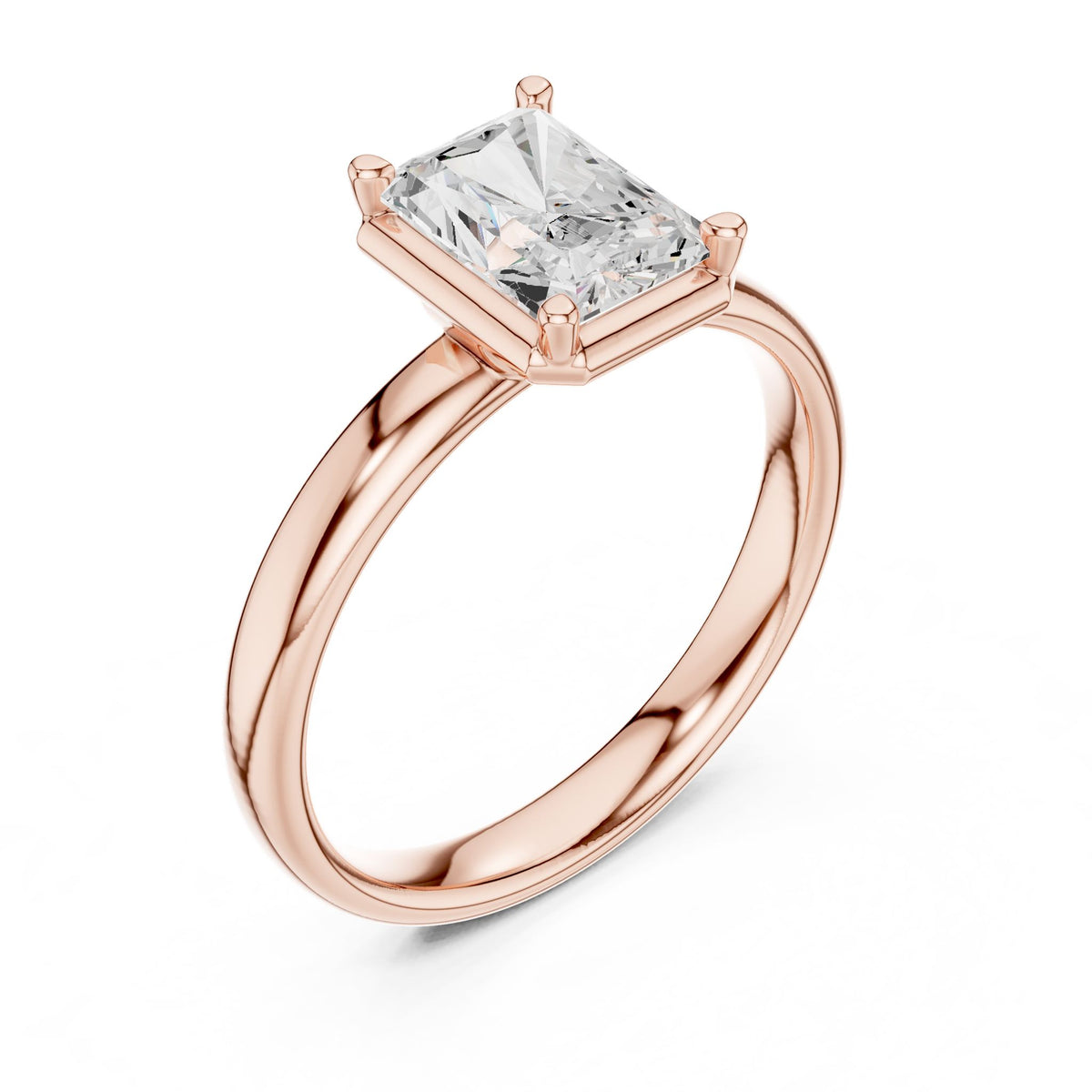 Radiant Solitaire Lab Grown Diamond Engagement Ring