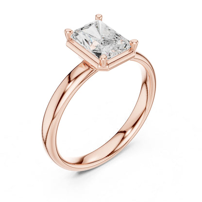 Radiant Solitaire Lab Grown Diamond Engagement Ring