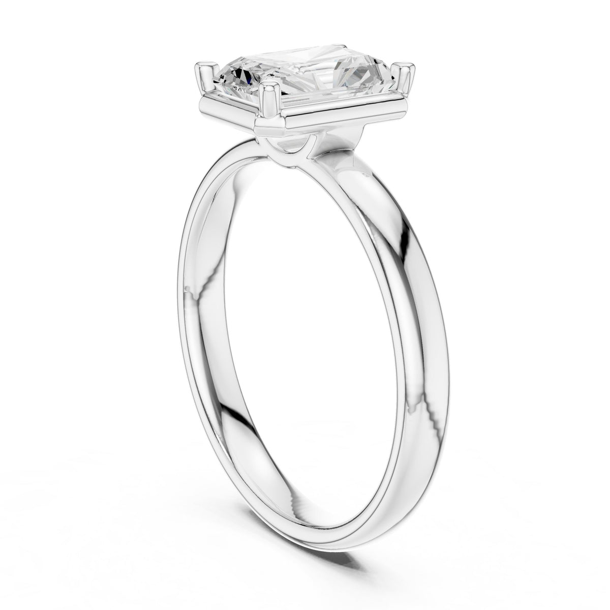 Radiant Solitaire Lab Grown Diamond Engagement Ring