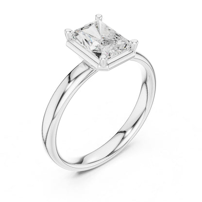 Radiant Solitaire Lab Grown Diamond Engagement Ring