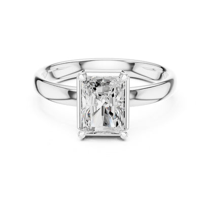 Radiant Solitaire Lab Grown Diamond Engagement Ring