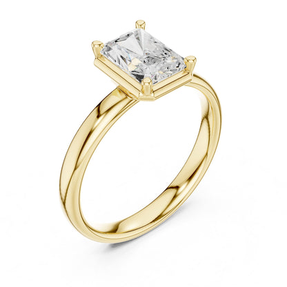 Radiant Solitaire Lab Grown Diamond Engagement Ring