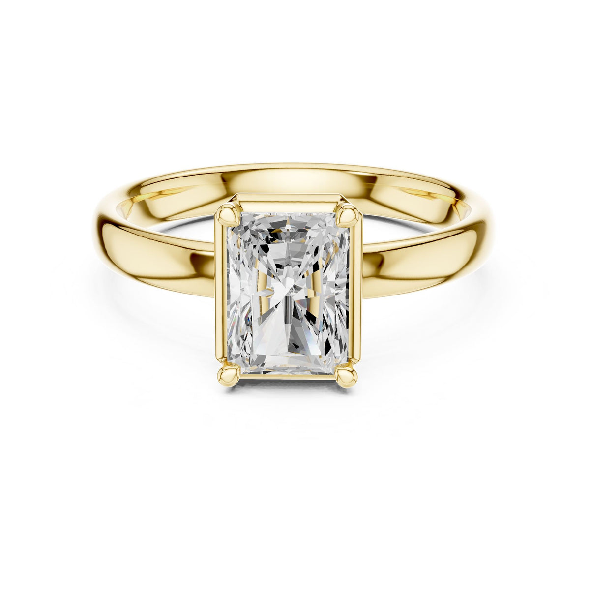 Radiant Solitaire Lab Grown Diamond Engagement Ring