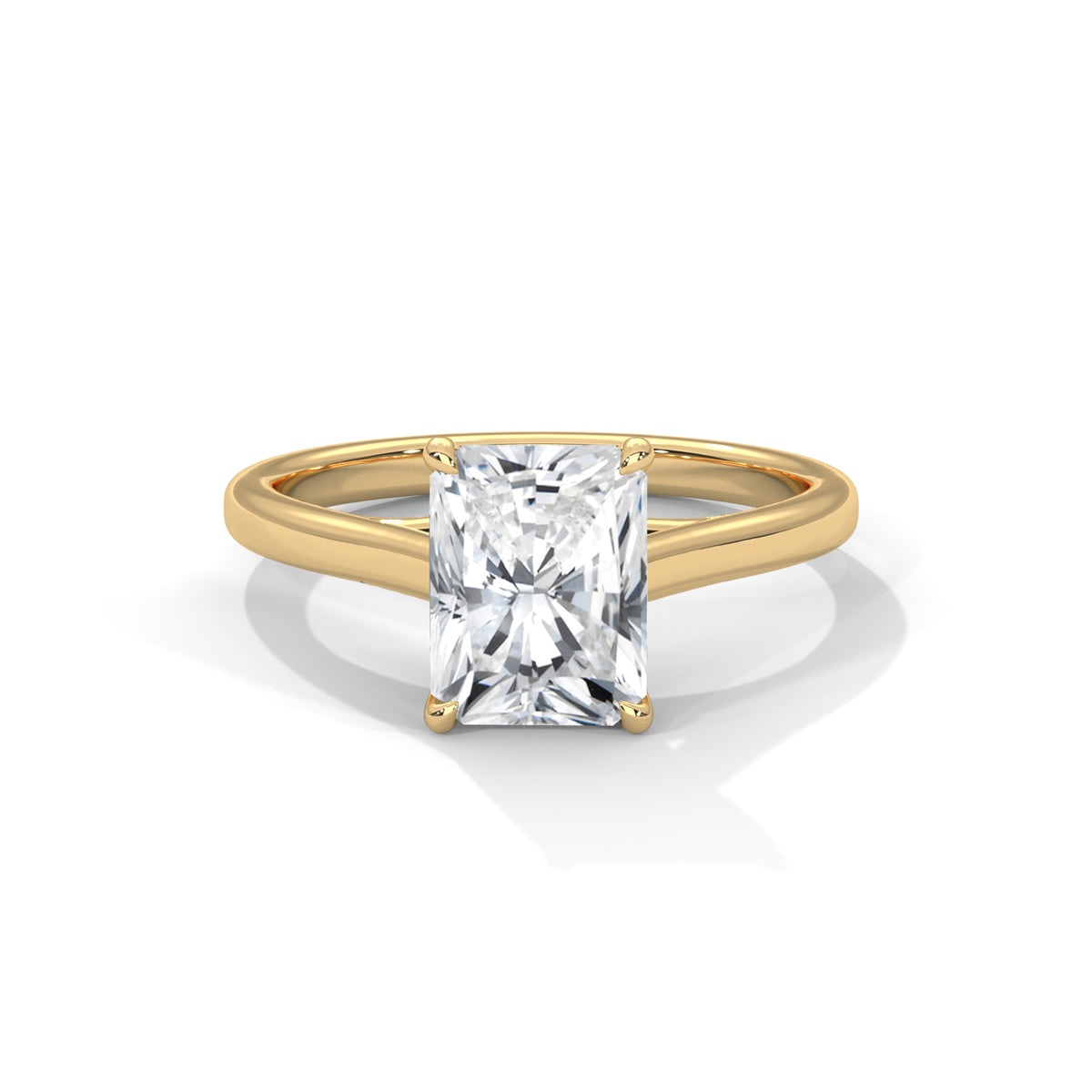 Radiant Solitaire Lab Grown Diamond Engagement Ring