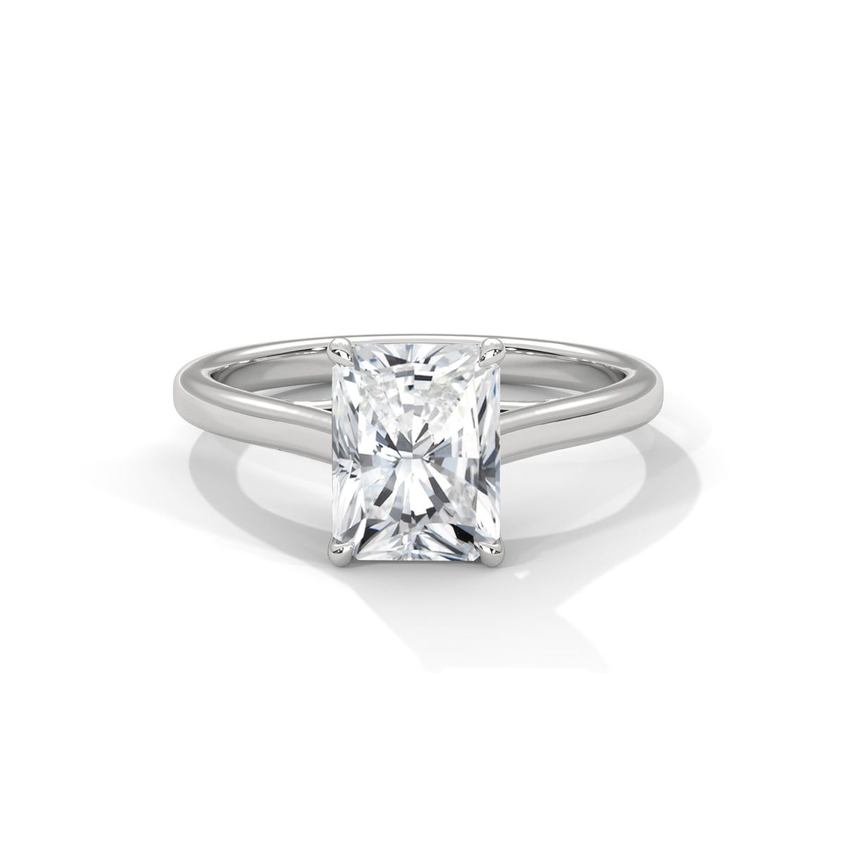 Radiant Solitaire Lab Grown Diamond Engagement Ring